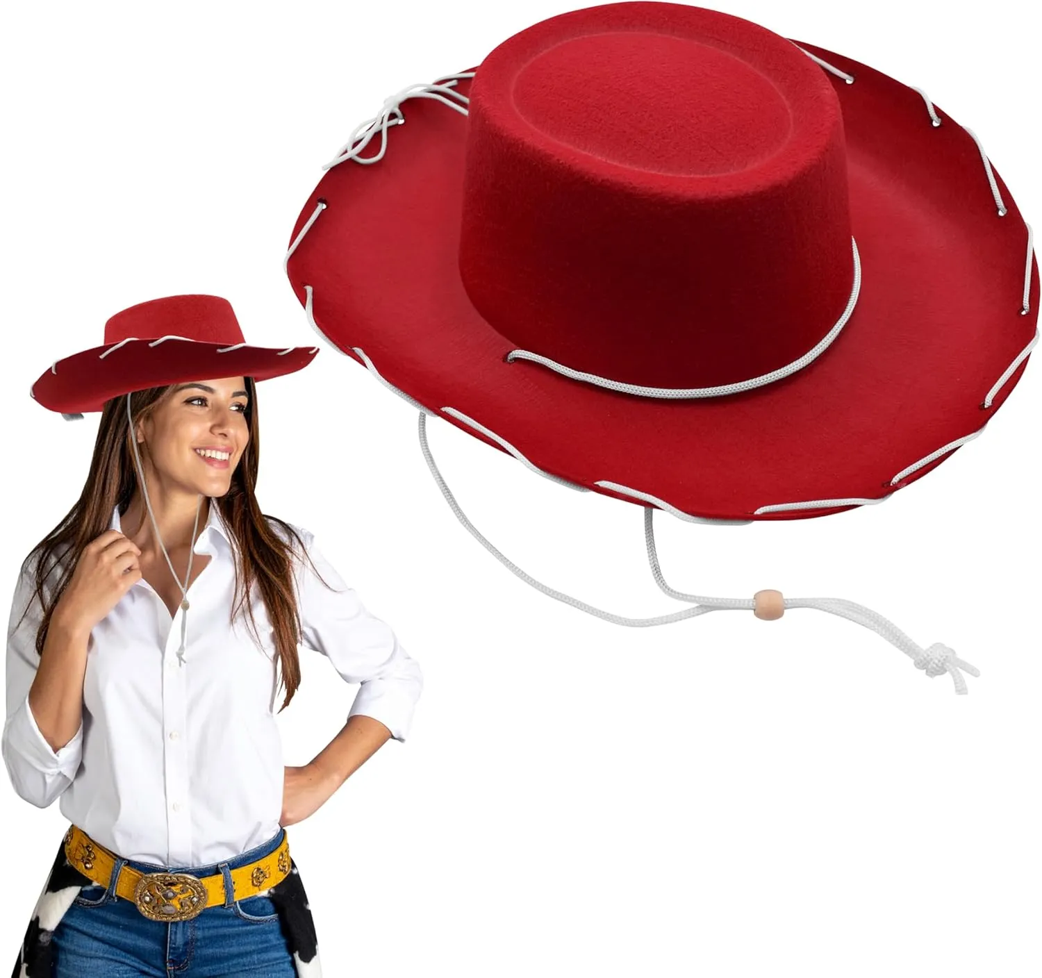 Nicky Bigs Novelties Adult Western Sheriff Costume Hat 1950's Style Adults Ranch Hat Men Women Cowgirl Cowboy Hats One Size