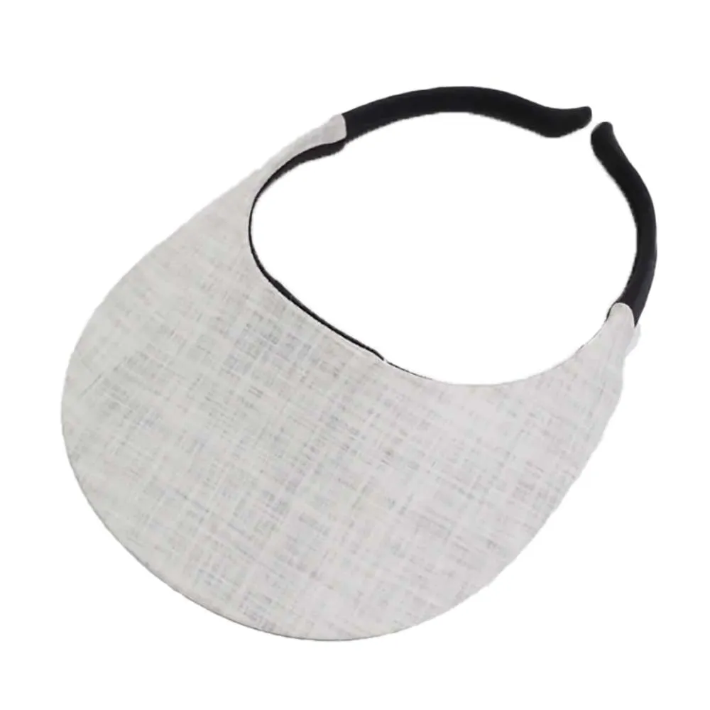 No Headache® Midsize Clip On Sun Visor in Linen Pattern Fabric