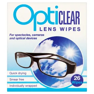 Opticlear Lens Wipes 26â€™s (N)