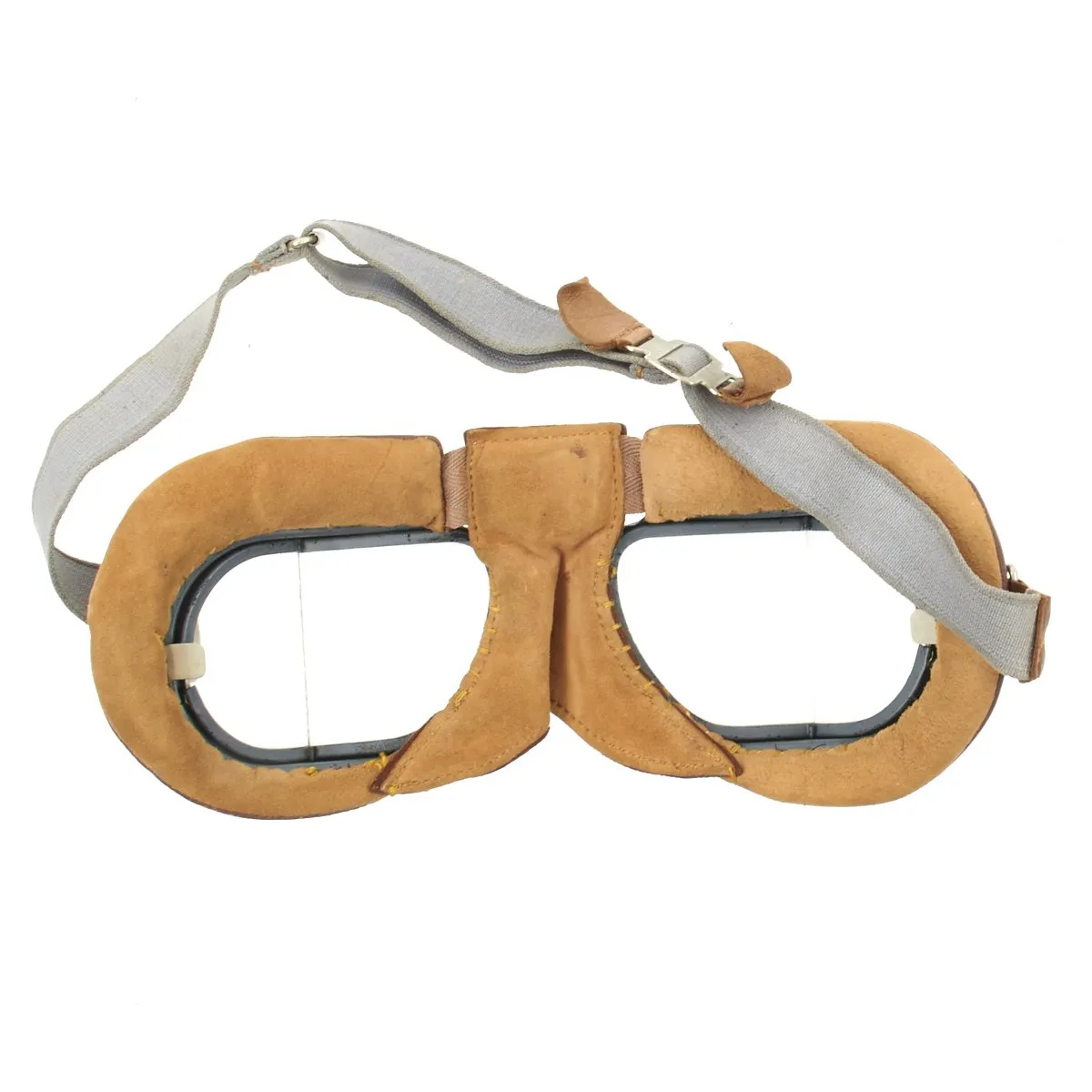 Original British WWII RAF Type E Flying Helmet with Mk VIII Goggles and Throat Microphone
