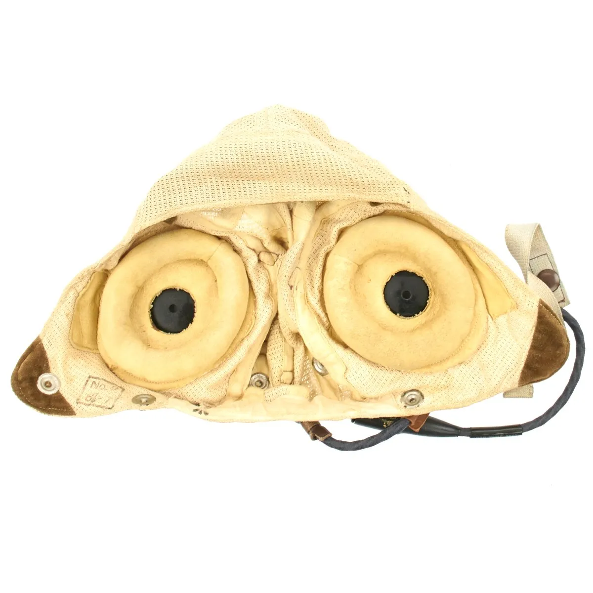 Original British WWII RAF Type E Flying Helmet with Mk VIII Goggles and Throat Microphone