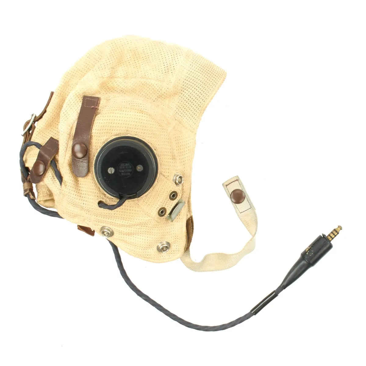 Original British WWII RAF Type E Flying Helmet with Mk VIII Goggles and Throat Microphone