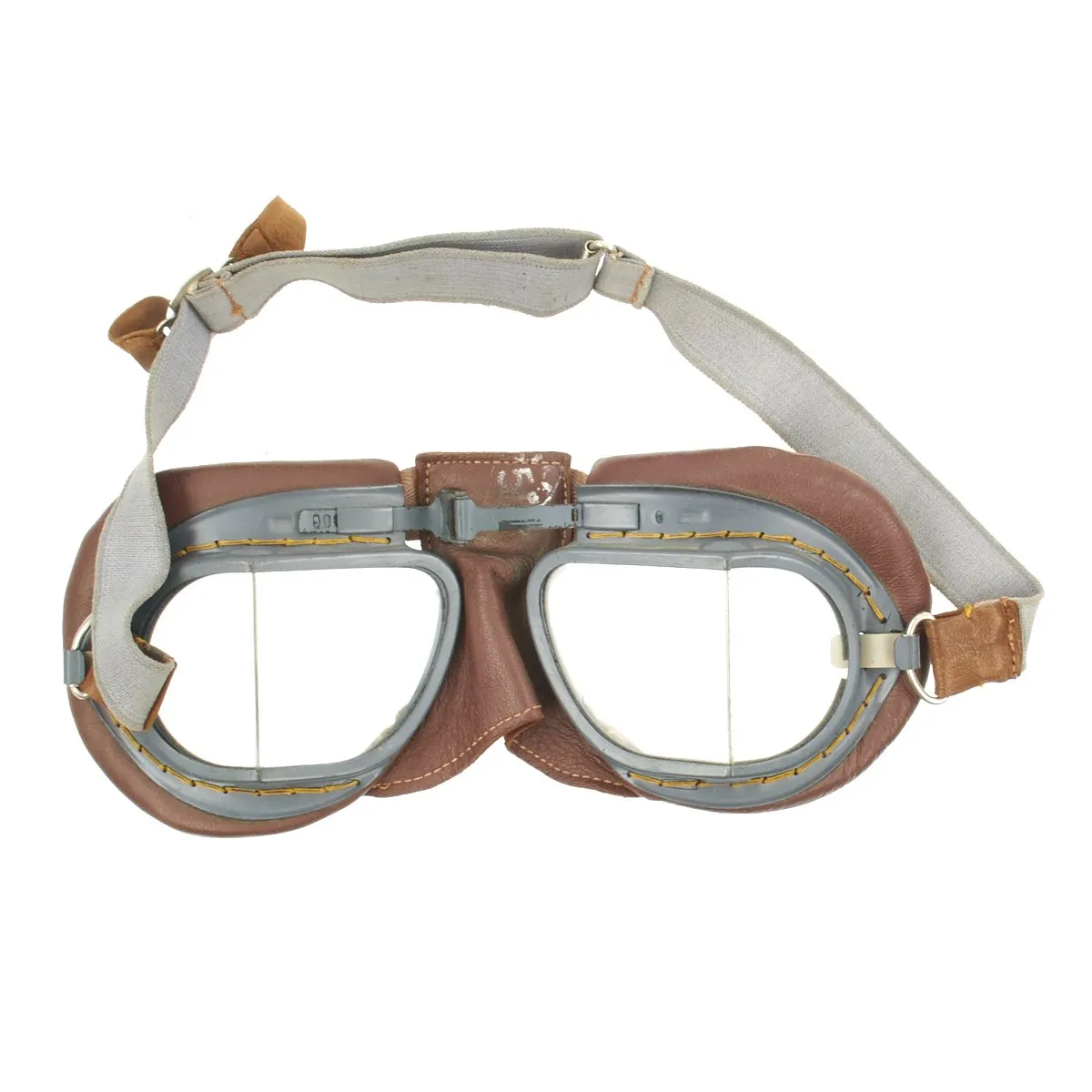 Original British WWII RAF Type E Flying Helmet with Mk VIII Goggles and Throat Microphone