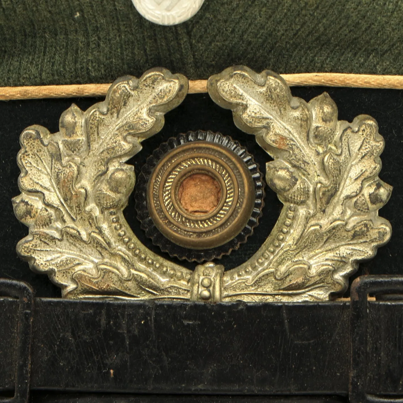 Original German WWII Army Heer EM/NCO Infantry Visor Crush Cap - Size 53