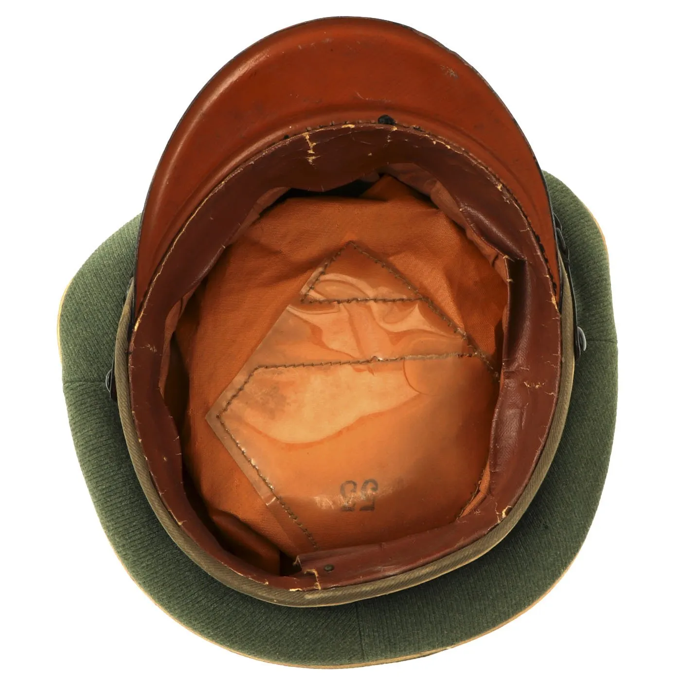 Original German WWII Army Heer EM/NCO Infantry Visor Crush Cap - Size 53