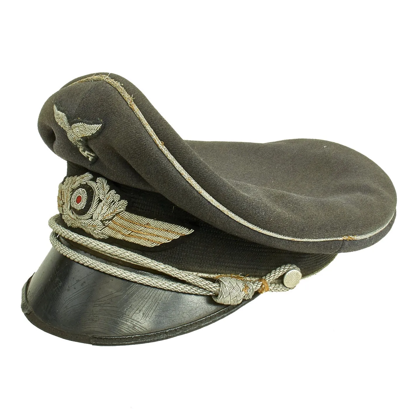 Original German WWII Luftwaffe Officer Schirmmütze Visor Cap by EREL