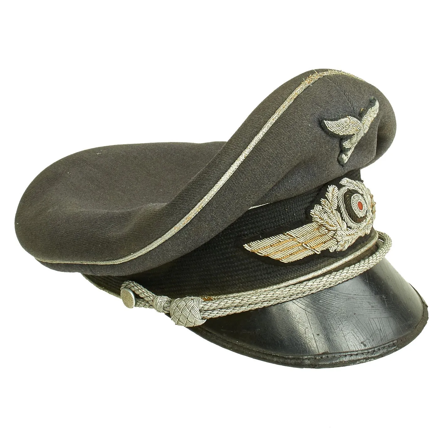 Original German WWII Luftwaffe Officer Schirmmütze Visor Cap by EREL