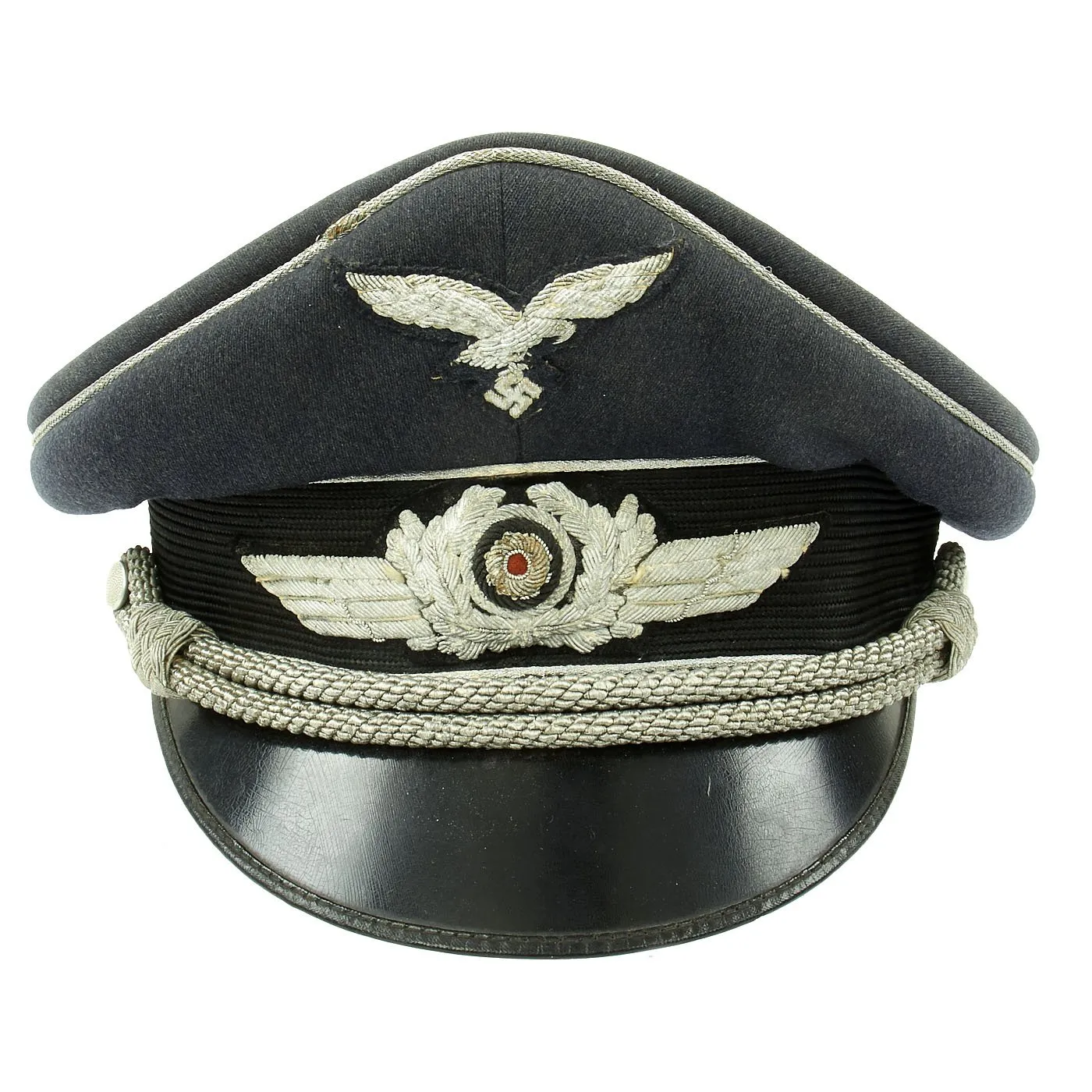Original German WWII Luftwaffe Officer Visor Cap by Clemens Wagner