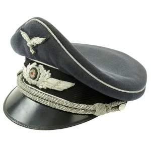 Original German WWII Luftwaffe Officer Visor Cap by Clemens Wagner