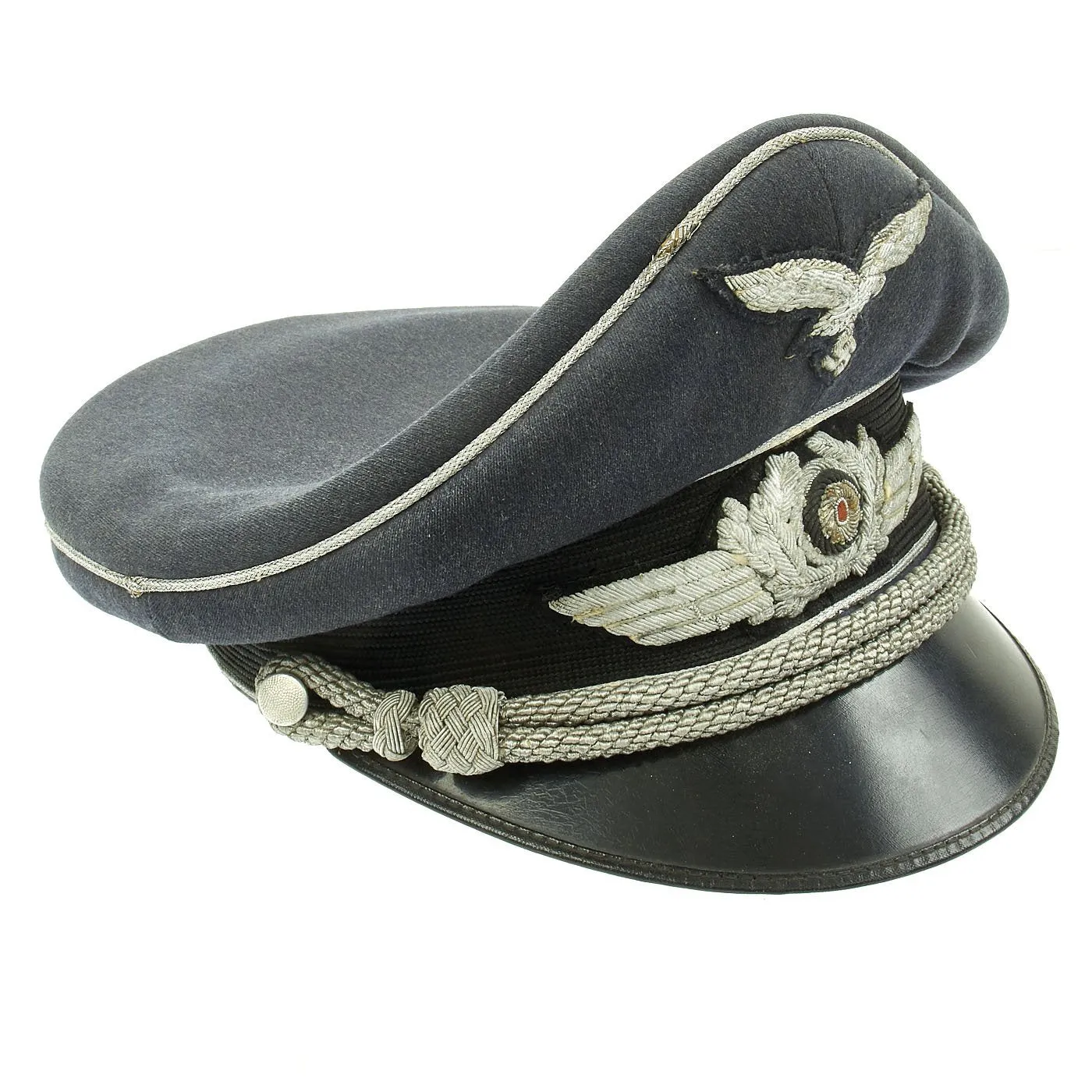 Original German WWII Luftwaffe Officer Visor Cap by Clemens Wagner