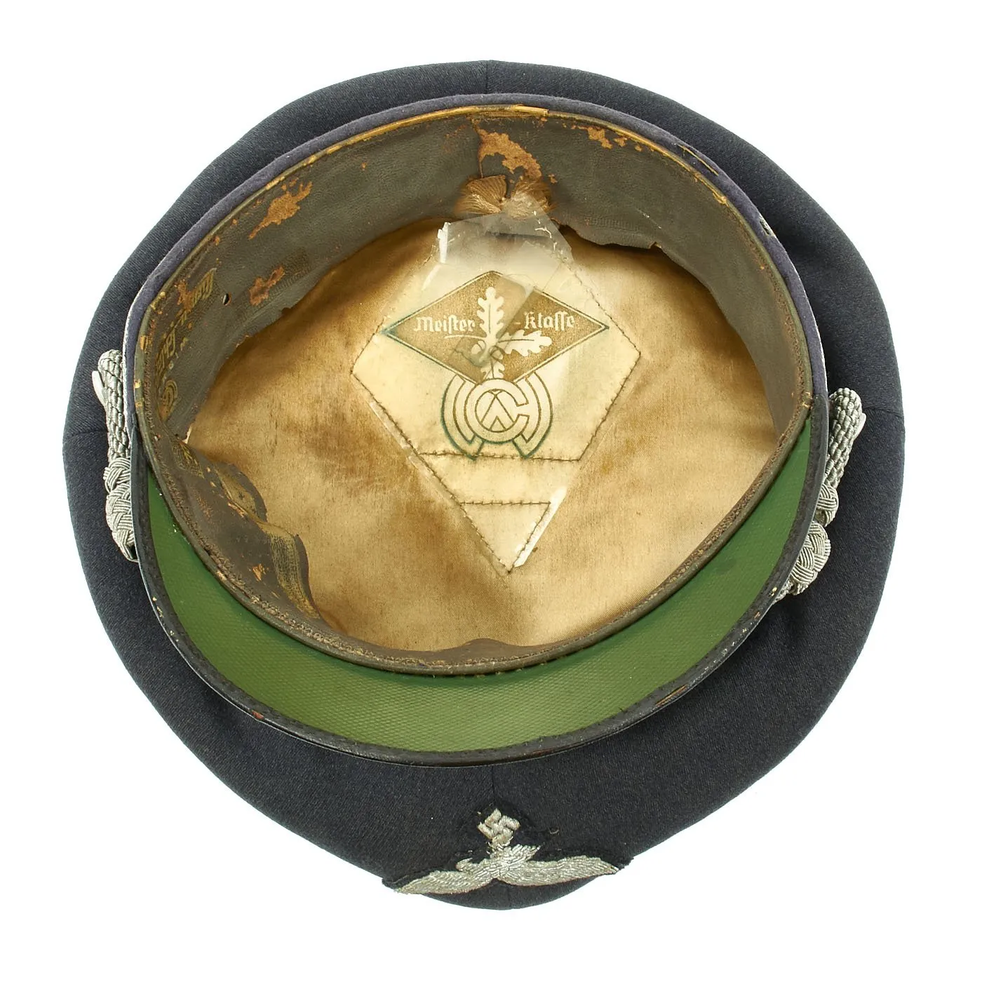 Original German WWII Luftwaffe Officer Visor Cap by Clemens Wagner