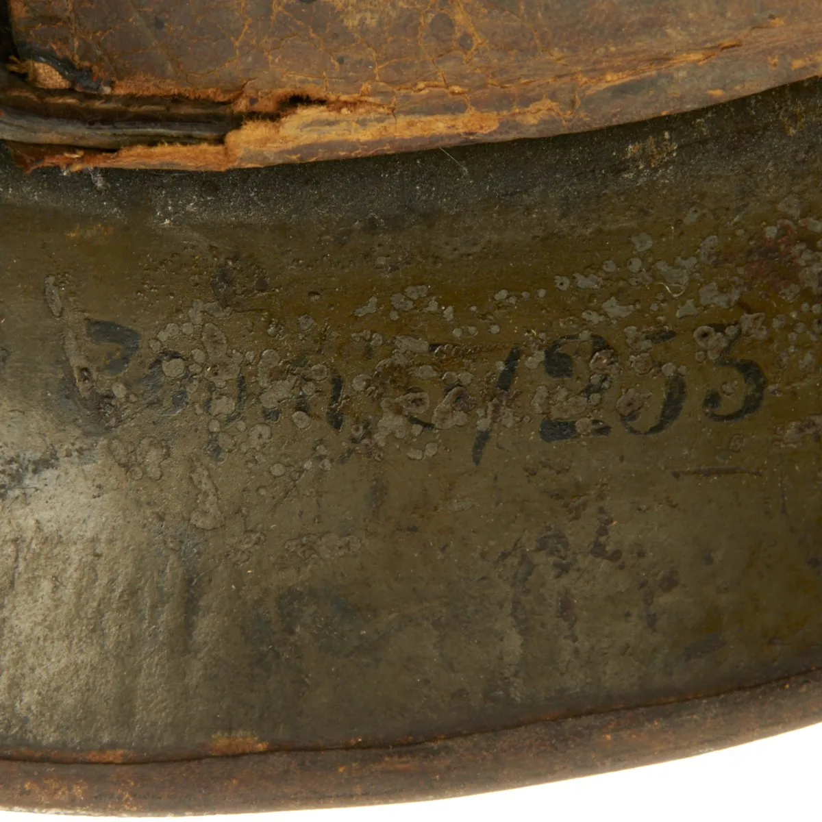 Original Imperial German WWI M16 Camouflage Helmet with Liner - Regimentally Marked