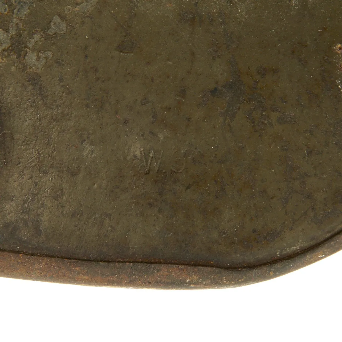 Original Imperial German WWI M16 Camouflage Helmet with Liner - Regimentally Marked