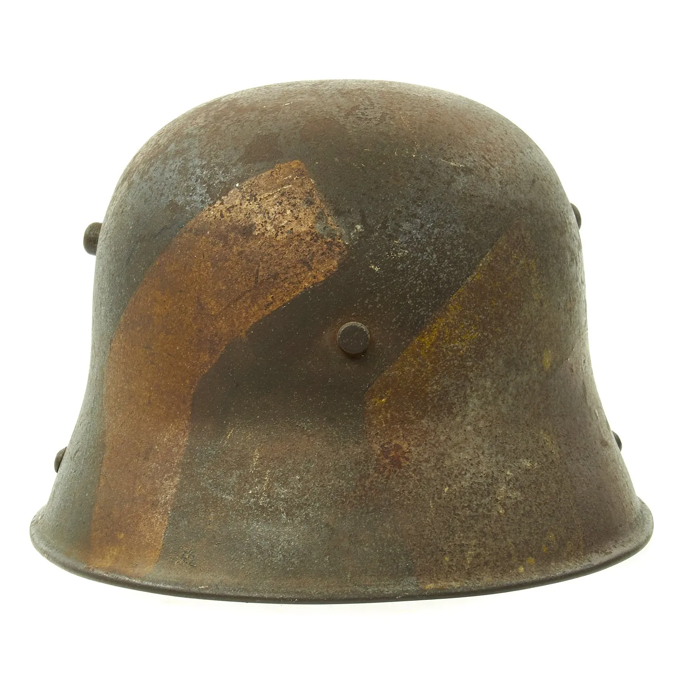 Original Imperial German WWI M16 Kaiser Wilhelm Trench Art Camouflage Helmet - Gott Mit Uns!