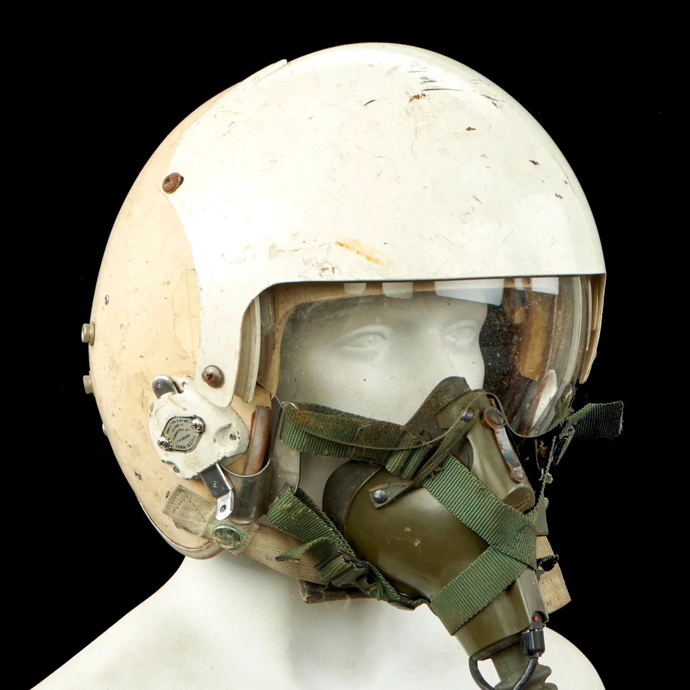 Original U.S. Vietnam War Era HGU-26/P Flight Helmet with Dual Visor and Oxygen Mask and Storage Bag