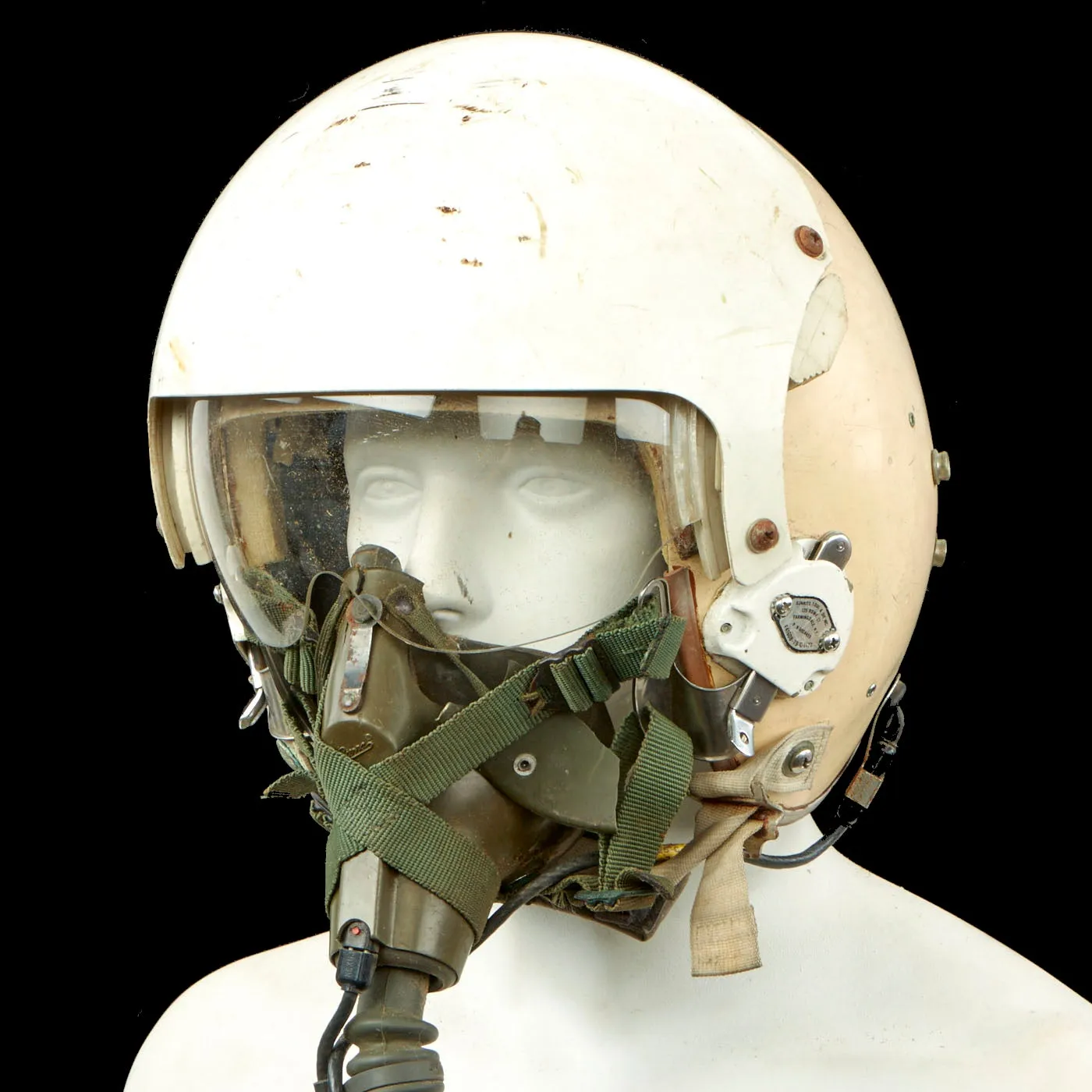 Original U.S. Vietnam War Era HGU-26/P Flight Helmet with Dual Visor and Oxygen Mask and Storage Bag