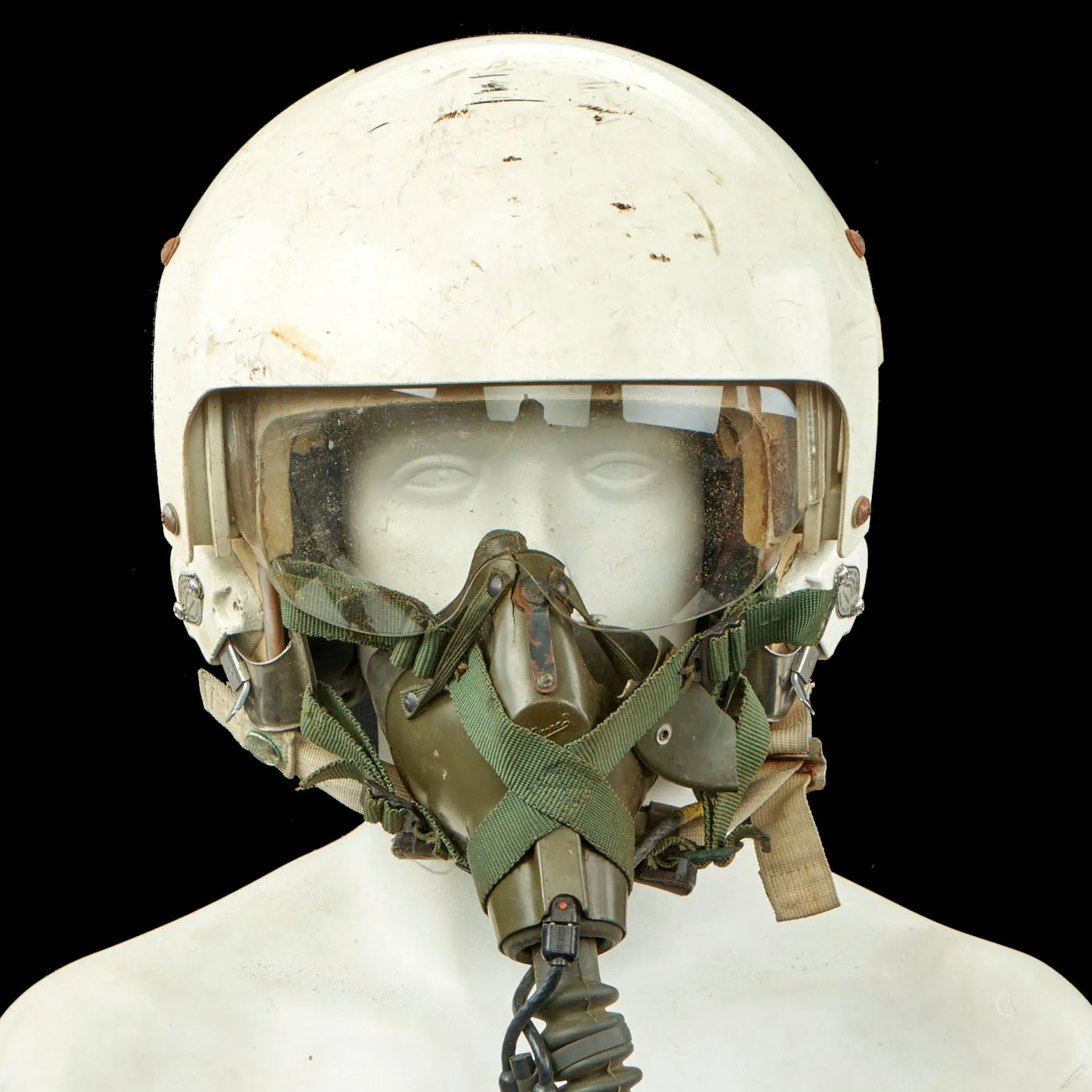 Original U.S. Vietnam War Era HGU-26/P Flight Helmet with Dual Visor and Oxygen Mask and Storage Bag