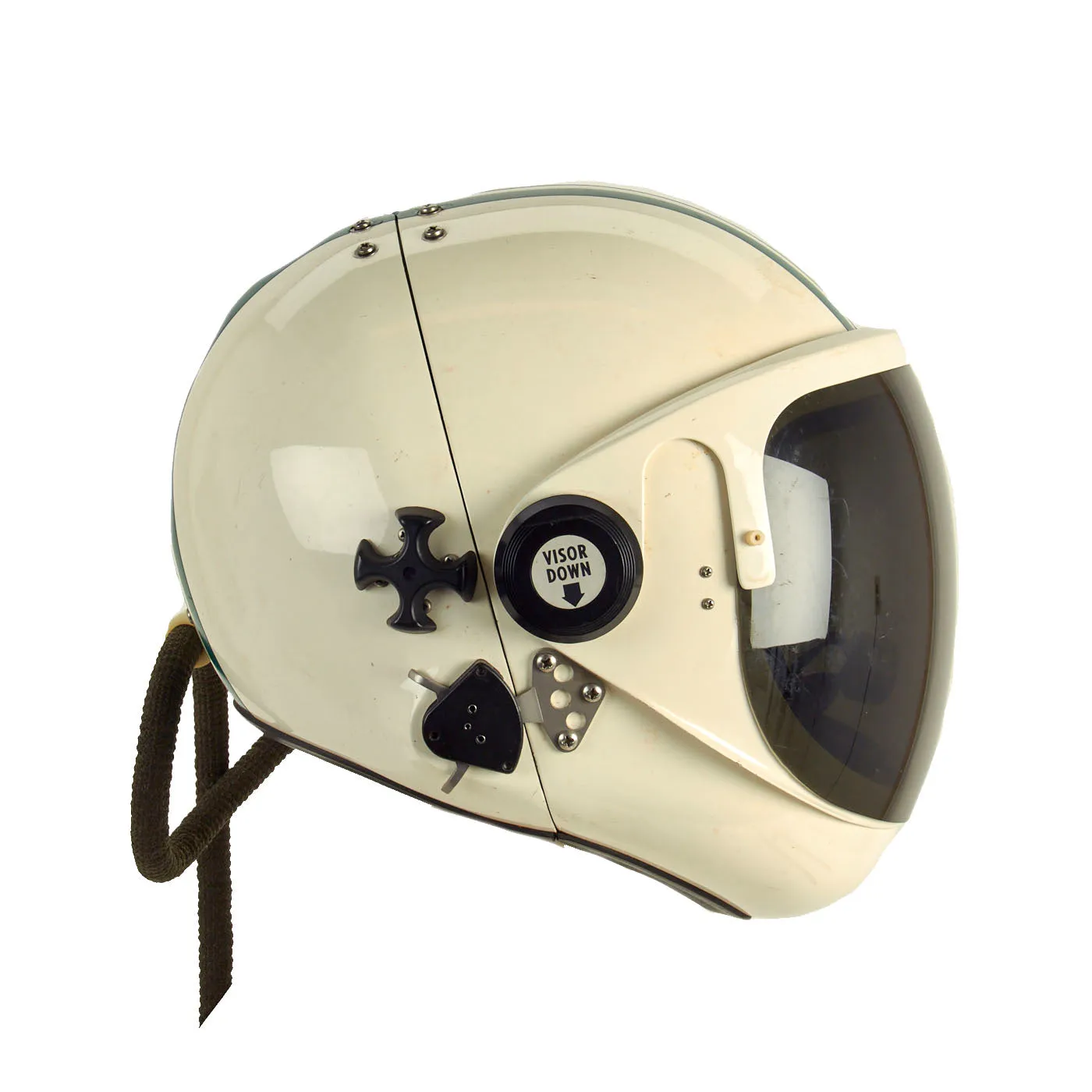 Original Vietnam War Era US Navy Rare HGU-20/P Clamshell Fighter Pilot Helmet by Robert Shaw Controls Co - Dated 1970
