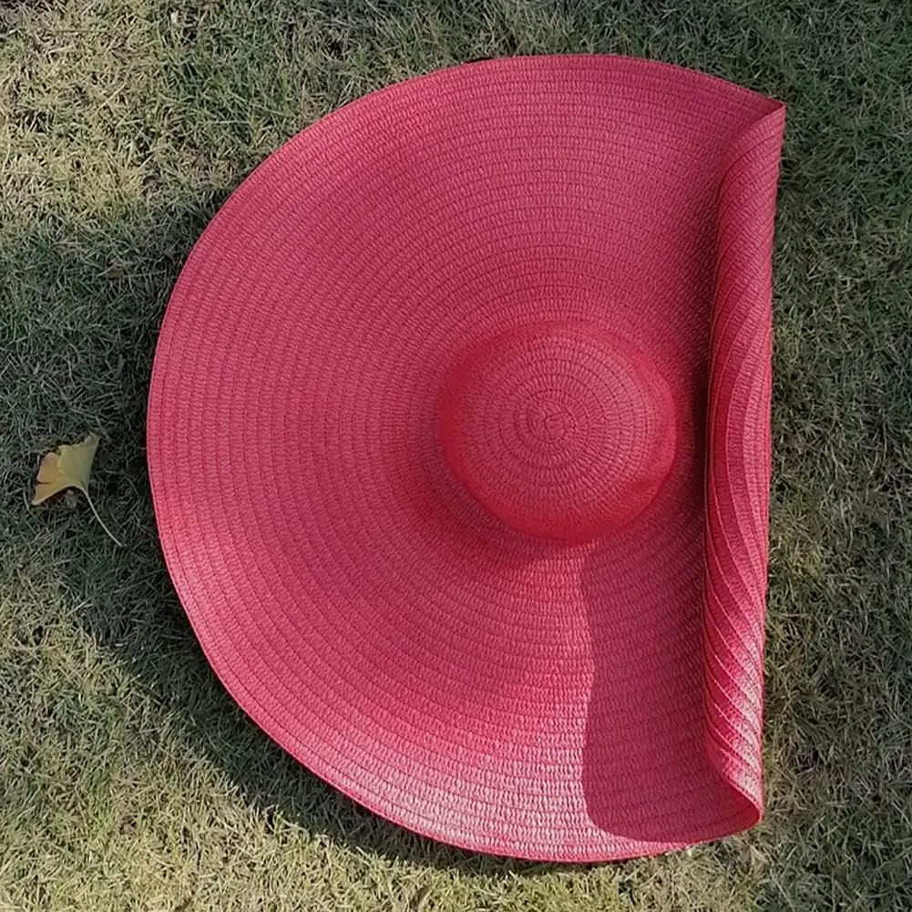 Oversized Beach Sun Hat for Women Foldable Large Wide Brim Hats Packable Roll up Floppy Cap Summer UV Protection Hat