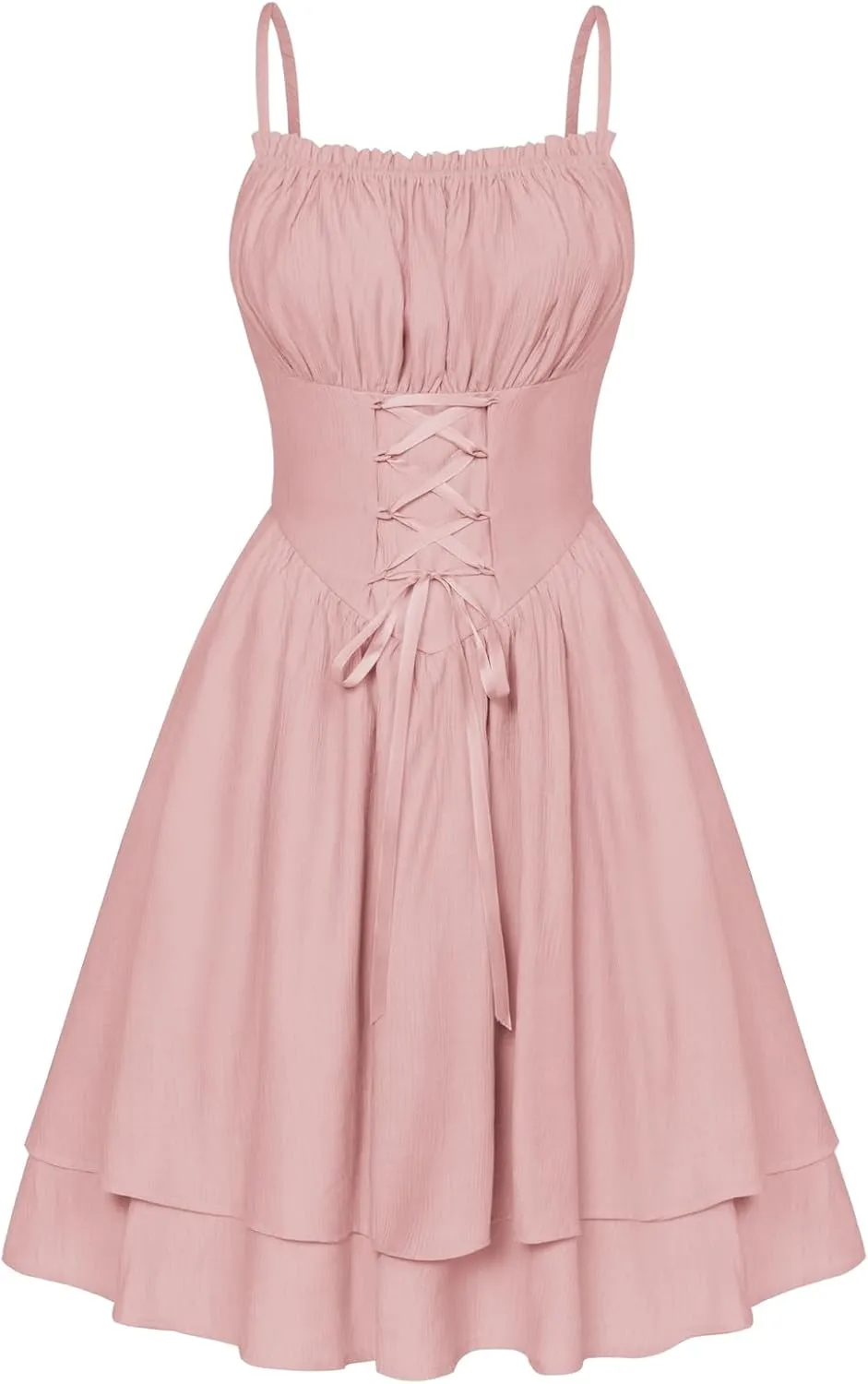 Scarlet Darkness Renaissance Dress Women Chiffon Spaghetti Strap Corset Dress
