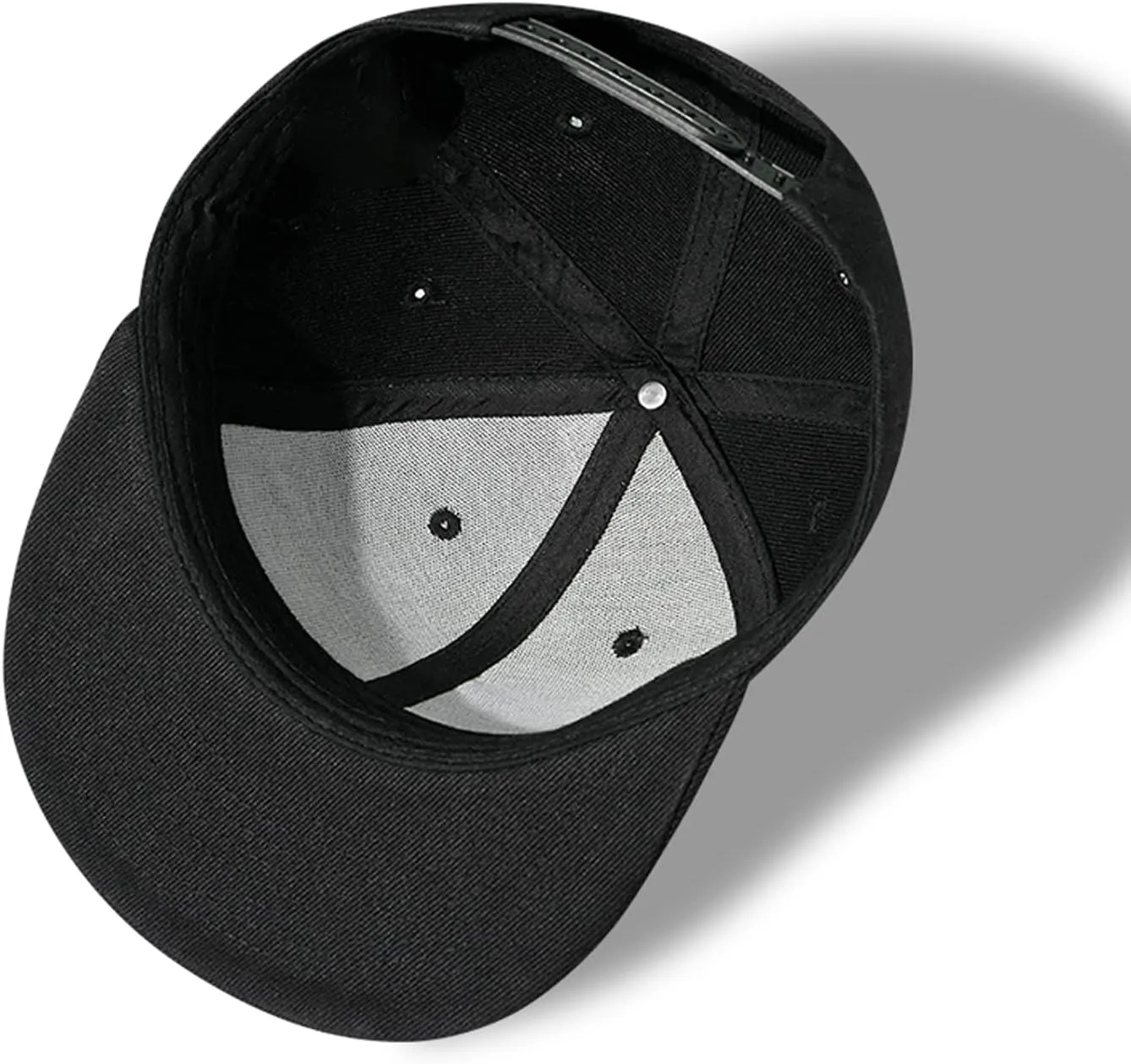 Snapback Hats for Men Flat Bill Brim Hats for Women Fitted Hat Skull Hats Cool Adults Baseball Cap Black Rock N Roll Caps