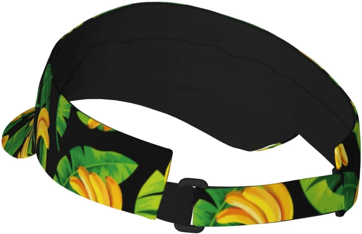 Sports Sun Visor Hats Adjustable Men Women Lightweight Packable Cooling Empty Top Visor Hat for Running, Tennis, Golf