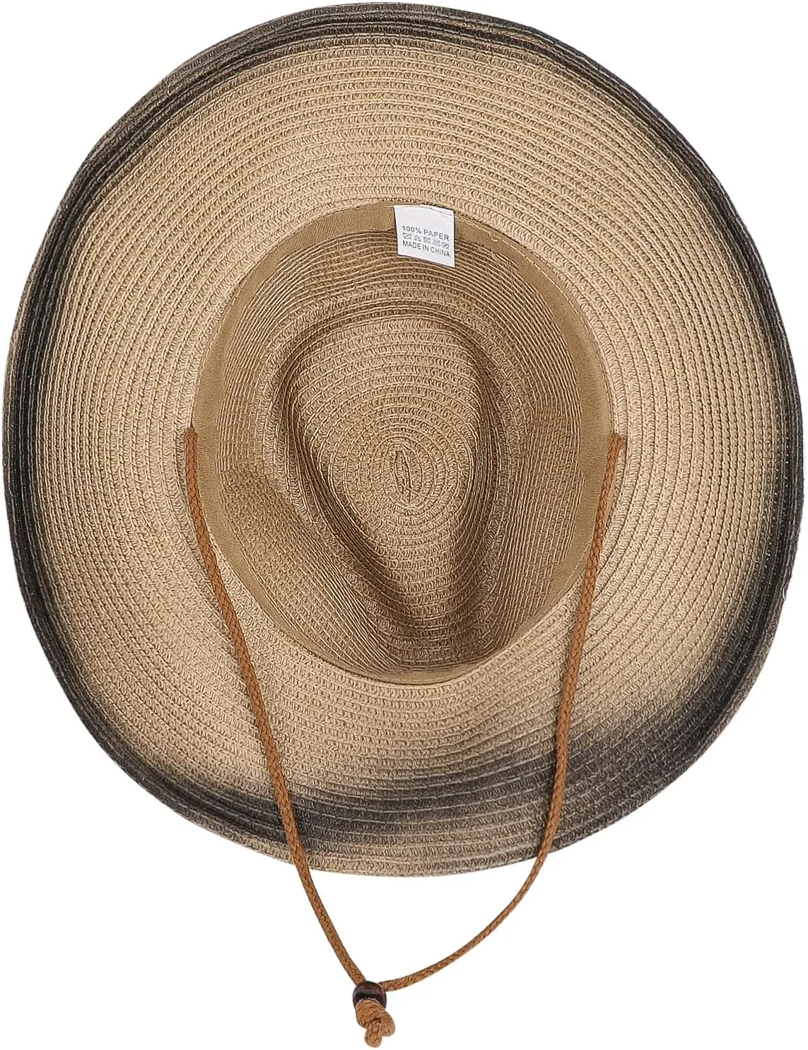 Straw Cowboy Sun Hat for Men Women Cowgirl Summer Fedora Beach Panama Western Cap UPF 50  Shapeable Brim Cap with Bull Belt