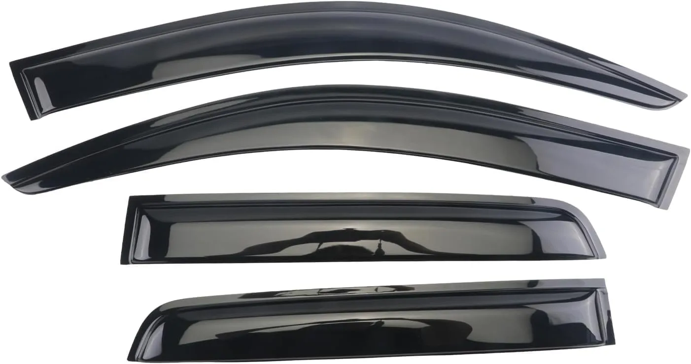 Tape-On Window Visors FIT 2011-2023 Mitsubishi Outlander Sport/ASX  4-Piece Rain Guards, Acrylic, Easy 3M Installation