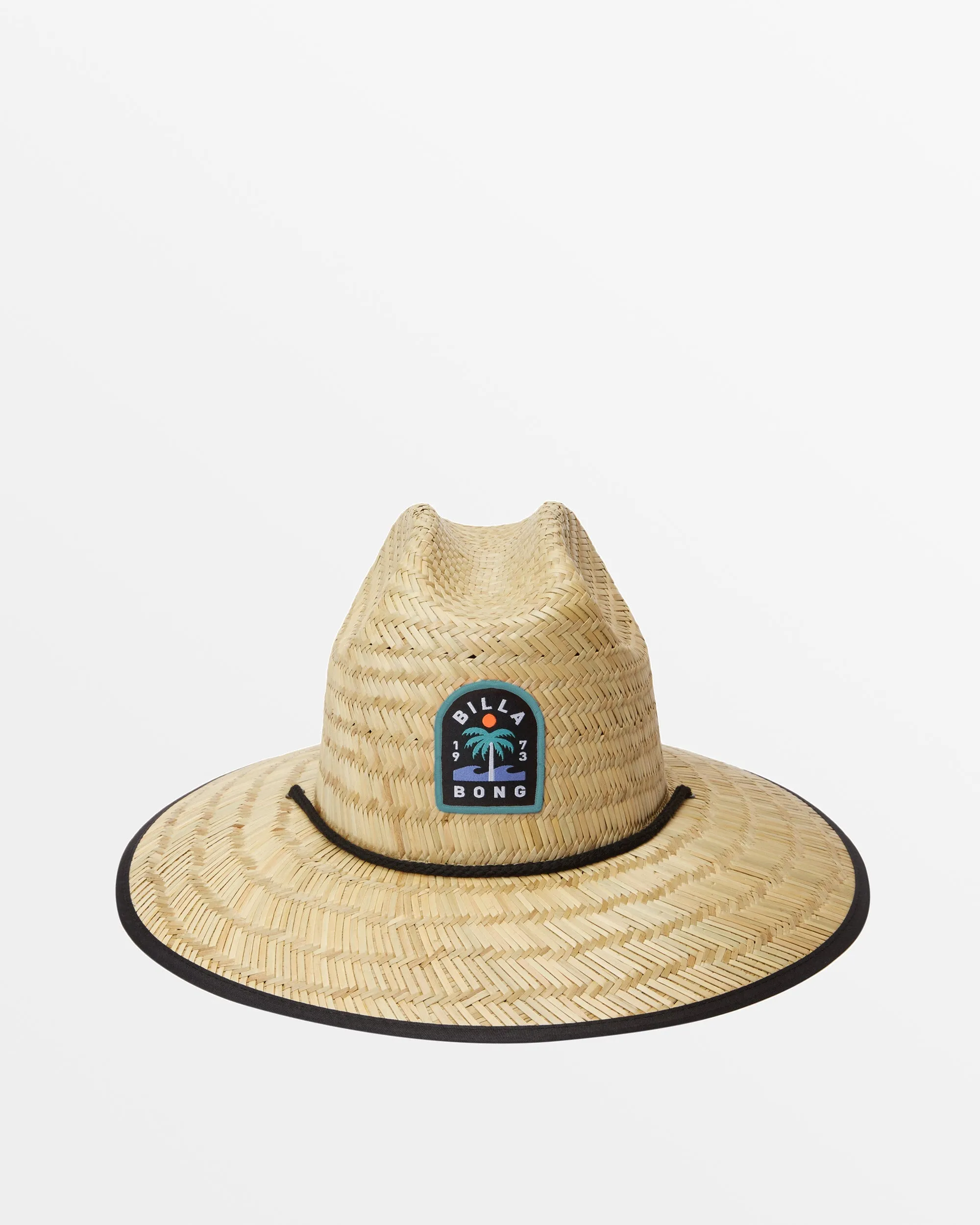Tides Patch Lifeguard Straw Hat - Black