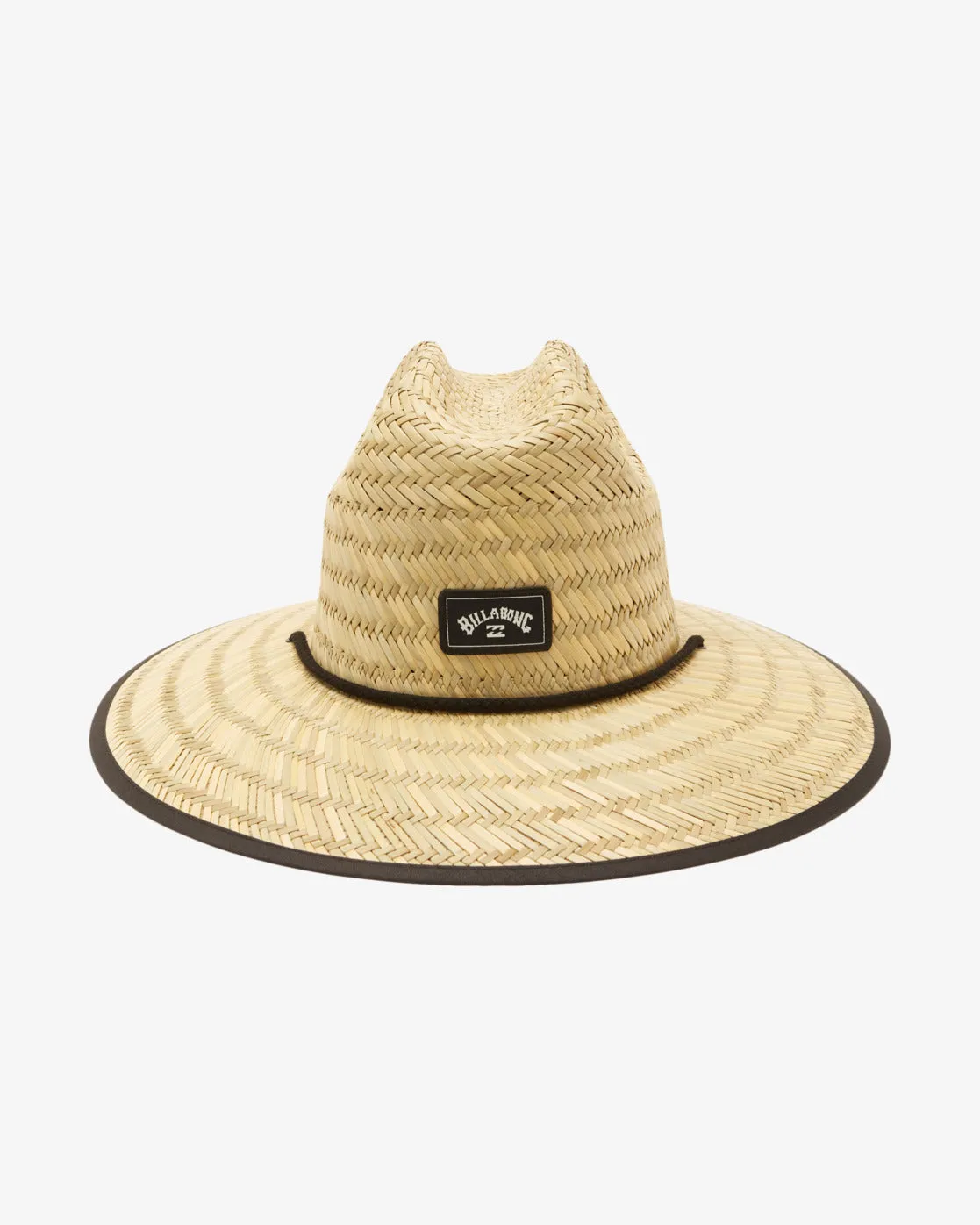 Tides Print Straw Lifeguard Hat - Bright Purple