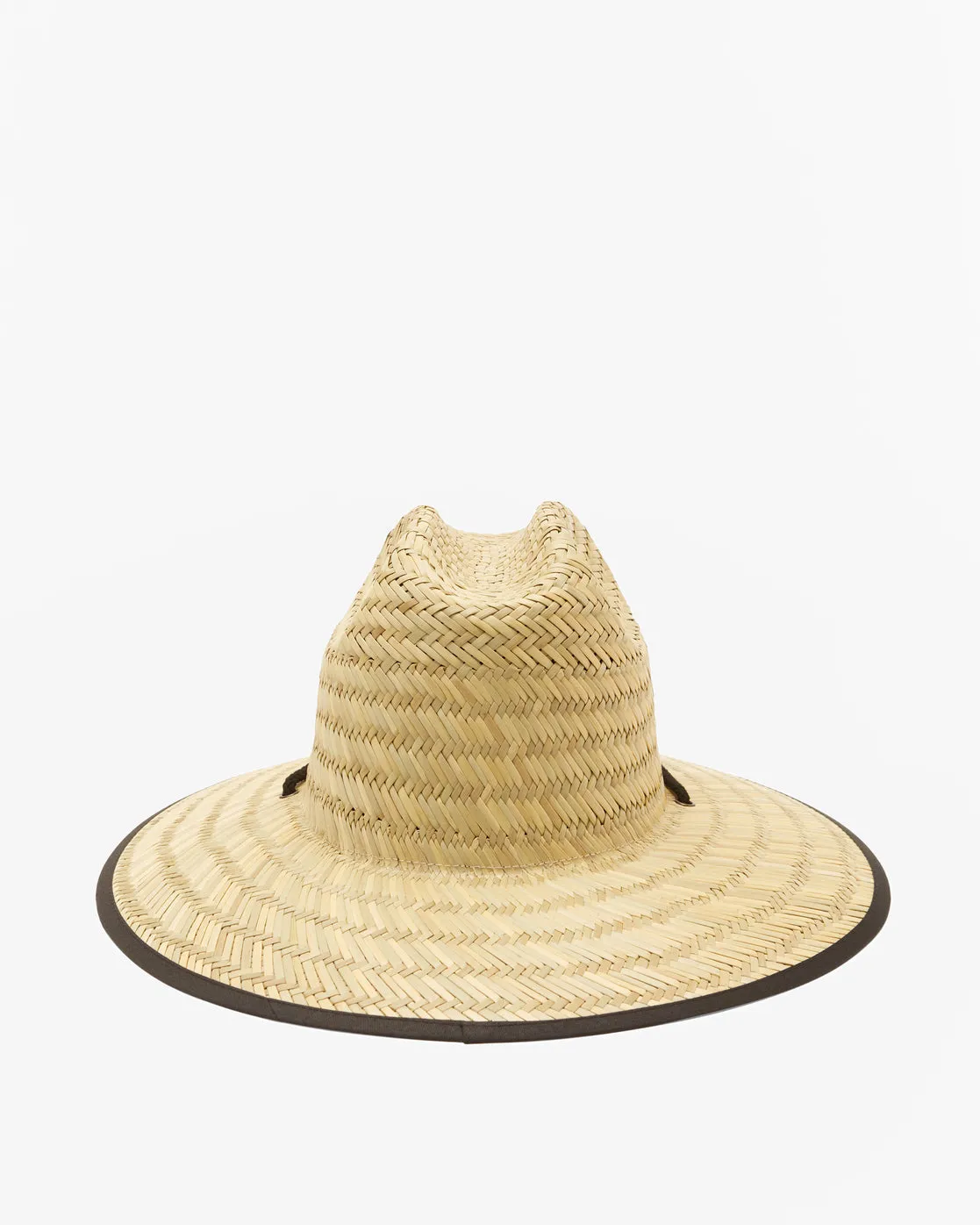 Tides Print Straw Lifeguard Hat - Bright Purple