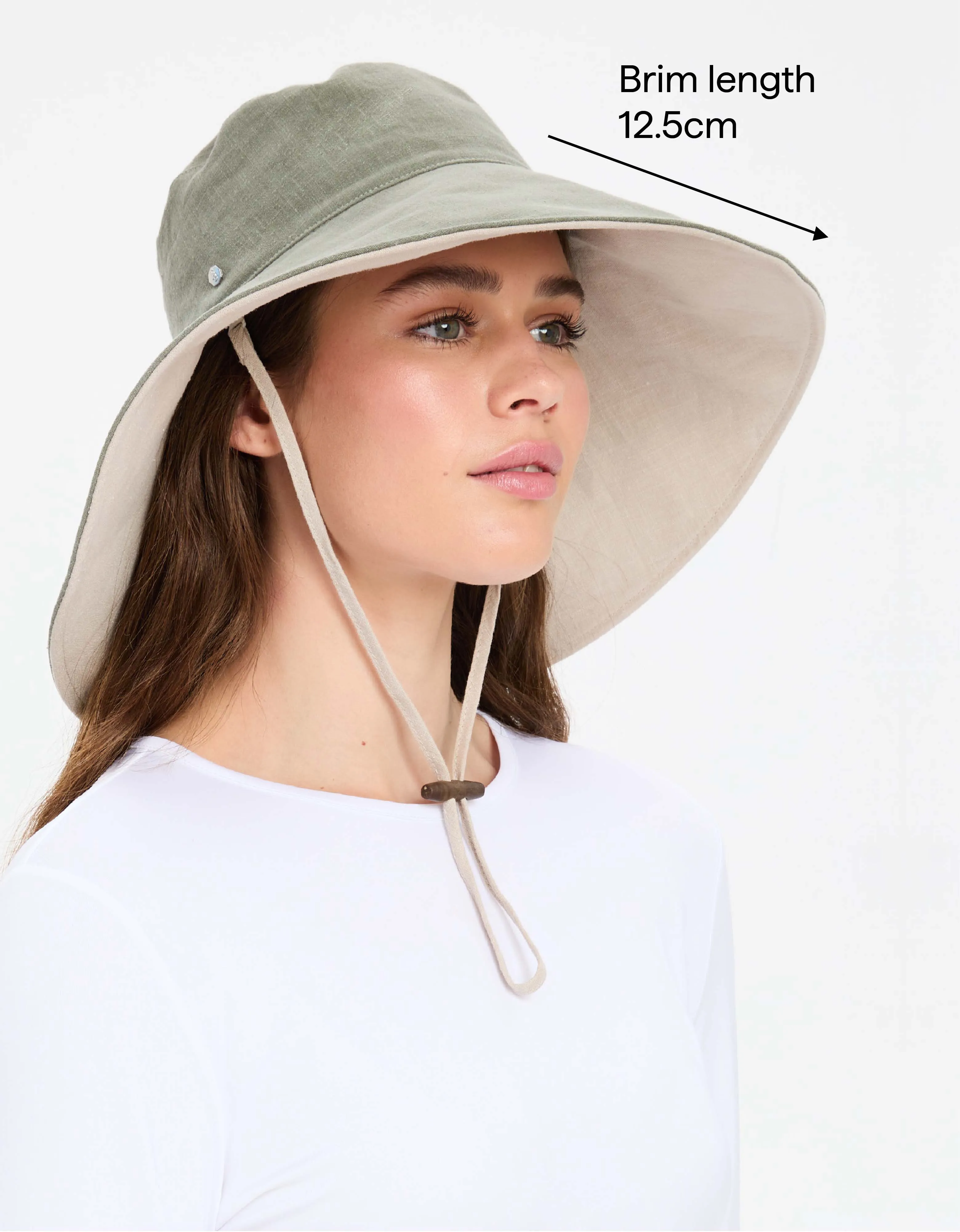 Ultra Wide Cotton Linen Hat UPF 50 