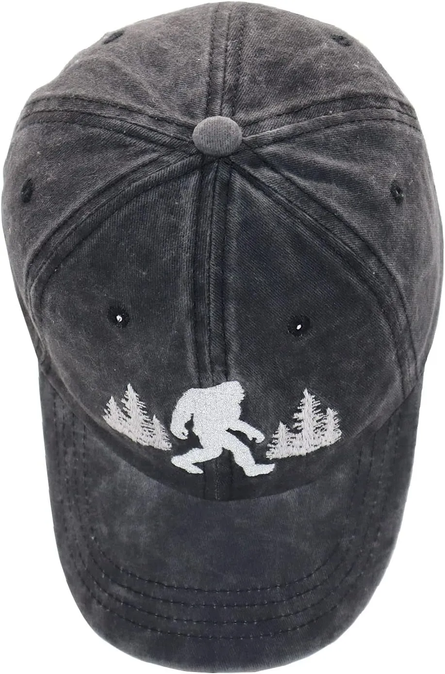 Unisex UFO Bigfoot Denim Hat Adjustable Washed Dyed Cotton Dad Baseball Caps