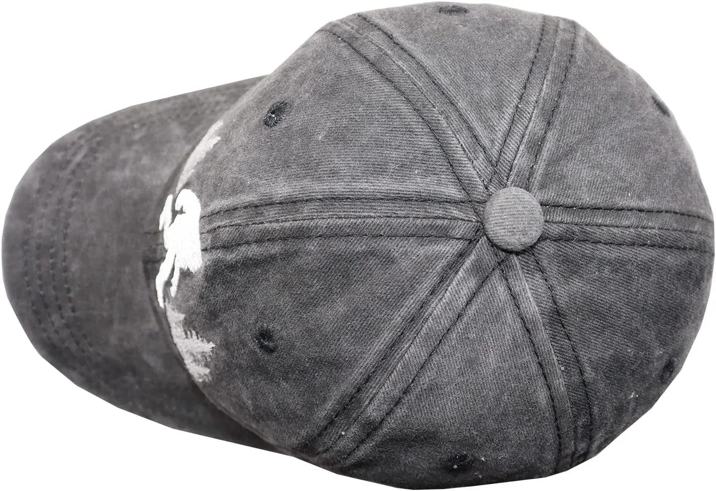 Unisex UFO Bigfoot Denim Hat Adjustable Washed Dyed Cotton Dad Baseball Caps