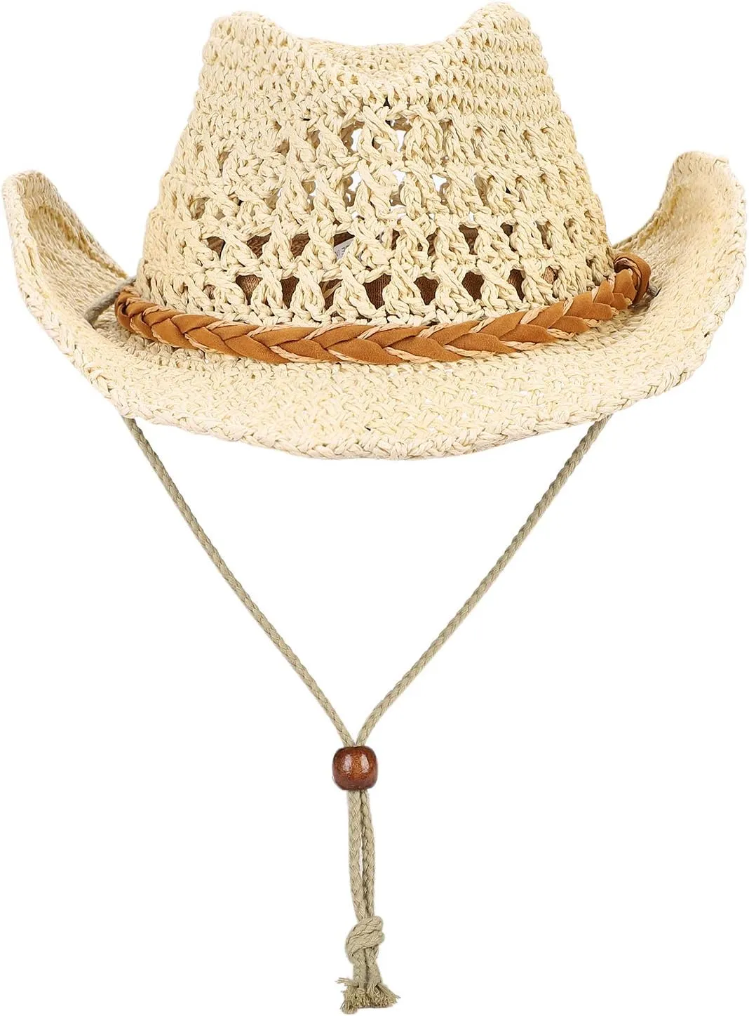 Western Cowboy Straw Hat for Boys Girls Shapeable Kids Fedora Panama Straw Hat Toddlers Floppy Sun Protection Beach Sun Cap