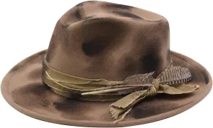 Womens & Mens Fedora Hats Vintage Wide Brim Felt Panama Rancher Hat